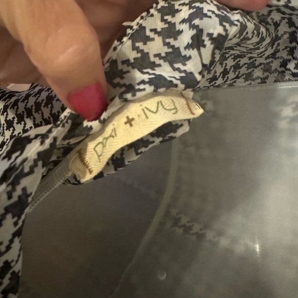 ❤️HOUNDSTOOTH LIGHTWEIGHT SUMMER TOP w/TRAPS MEDIUM #G - Picture 5 of 6